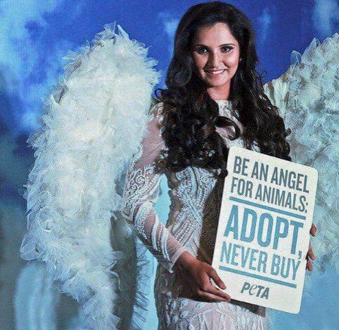 Sania Mirza in Peta Campaign