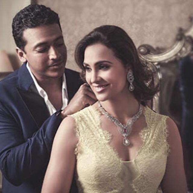 Lara Dutta and Mahesh Bhupati #gitanjalijewelsretail