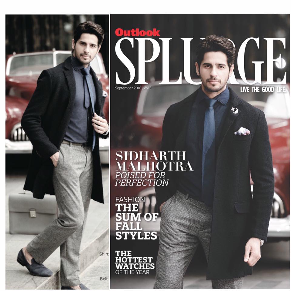 Outlook Splurge magazine editorial photoshoot with bollywood actor Sidharth Malhotra styled by fashion designer and stylist Eshaa Amiin