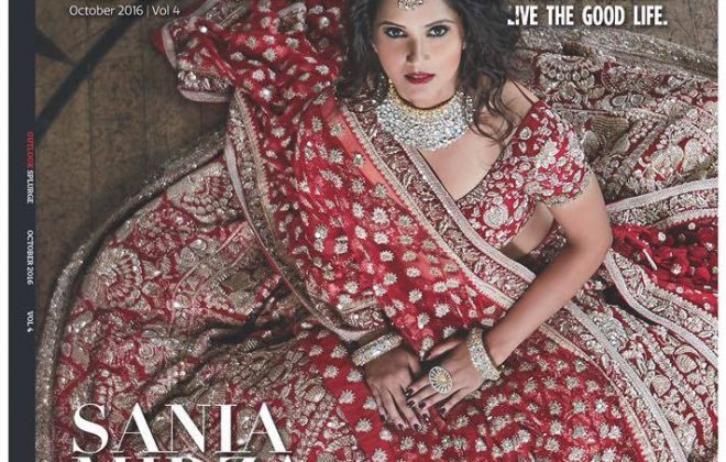 Outlook Splurge magazine editorial photoshoot with Tennis Star Sania Mirza styled by fashion designer and stylist Eshaa Amiin