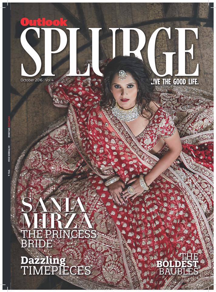 Outlook Splurge magazine editorial photoshoot with Tennis Star Sania Mirza styled by fashion designer and stylist Eshaa Amiin