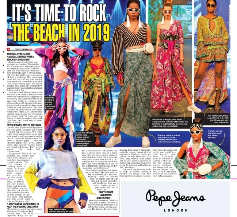 Goa Times|Resort trend report 2019| Eshaa Amiin Label