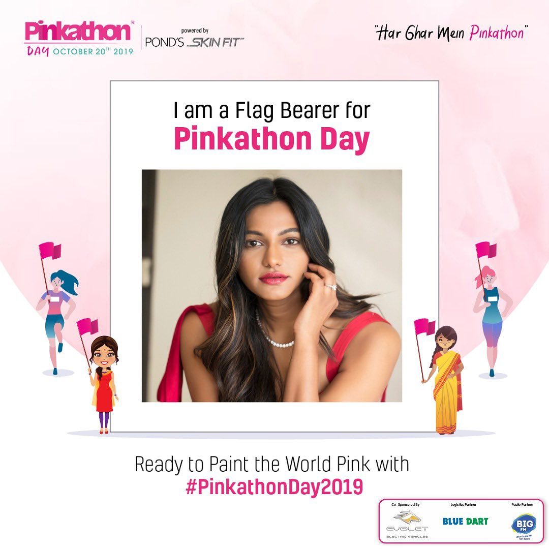 You are currently viewing Eshaa Amiin as the Flag Bearer for Pinkathon Day