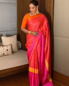 Read more about the article Bipasha Basu in a Raw Mango Saree