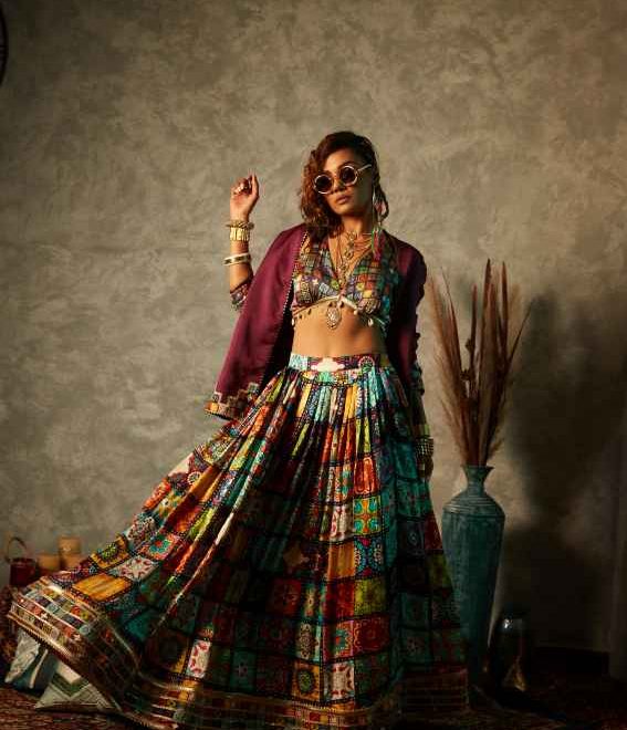 Big Tile Printed Lehenga