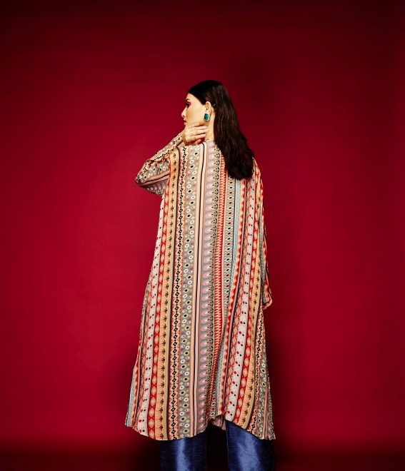 Tribal Border Kurta With Yoke