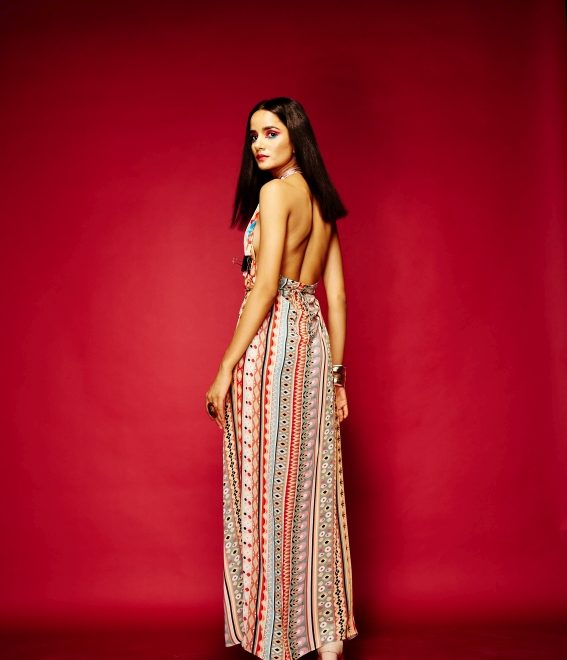 Half/Half Long Dress