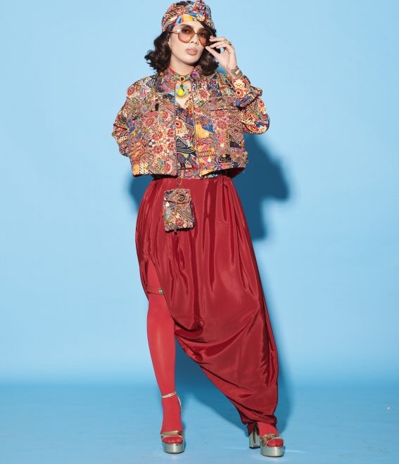 Maroon Slit Sarong