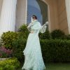 Pink Embroidered Flower Saree And Blouse - Image 3