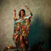 Big Tile Drawstring Kaftan