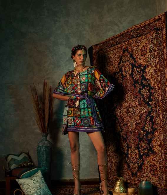 Big Tile Short Kaftan