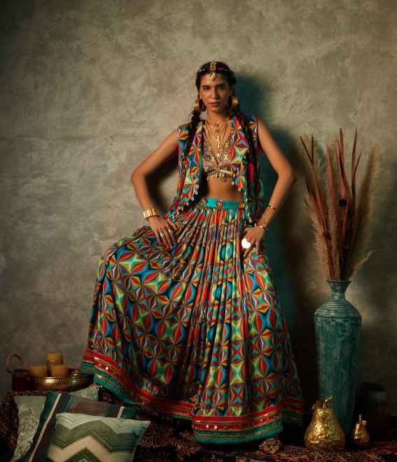 Big Square Printed Lehenga