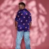 Purple lotus print shirt - Image 2