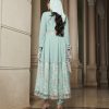 Blue Motif Anarkali - Image 2