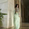 Mint Predrep Saree And Blouse - Image 2